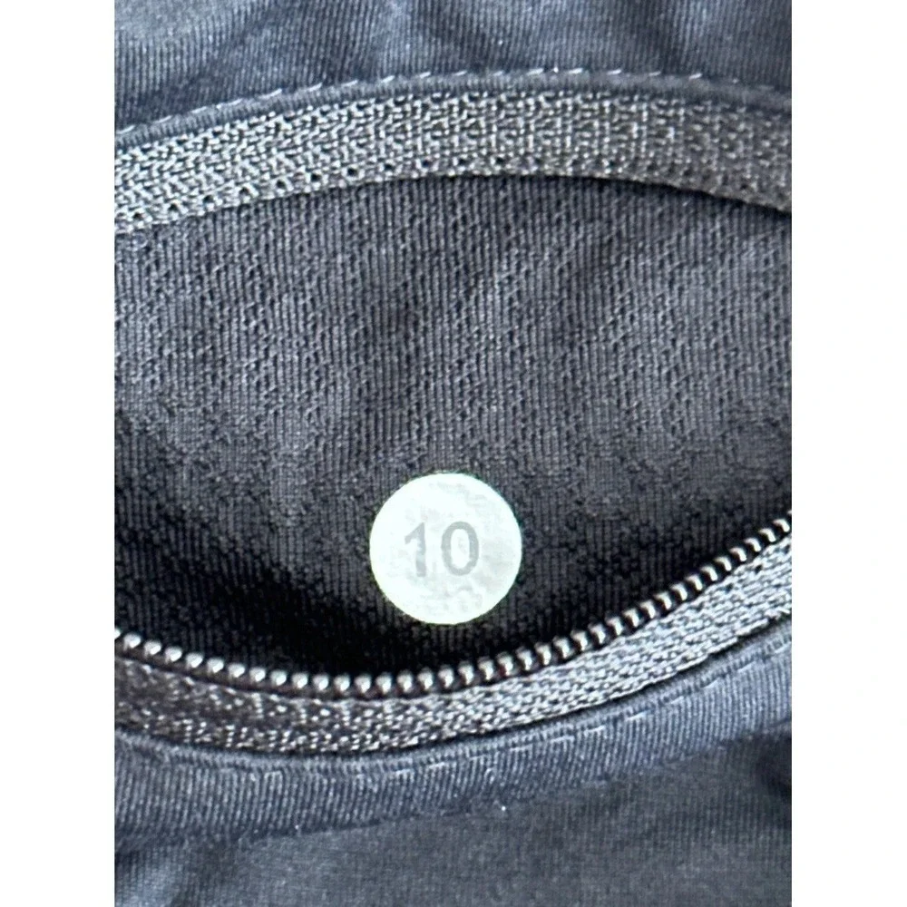 Lululemon Leggings Womens 10 Black High Rise Ruched Zip Pocket Running Yoga‎